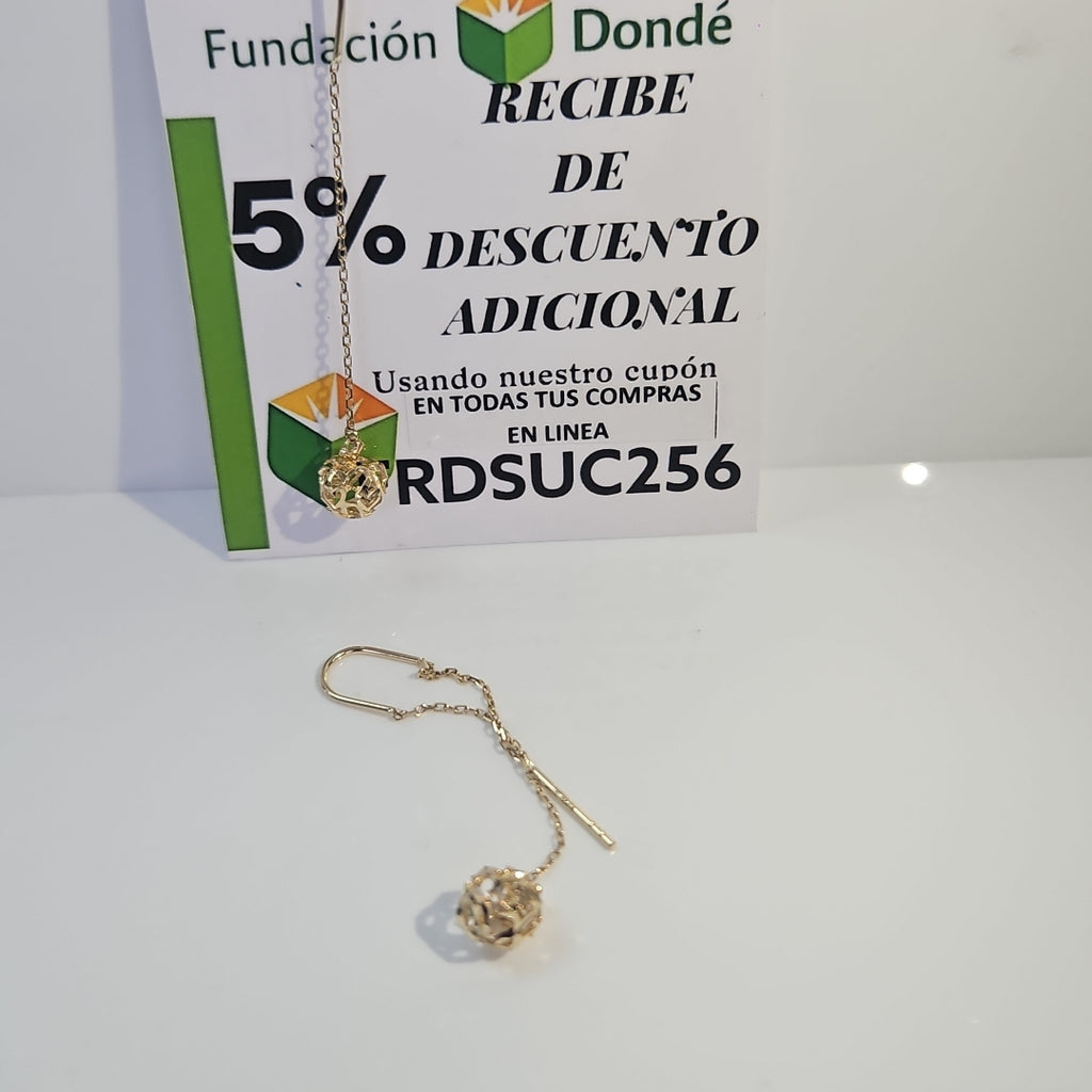 BROQUELES ORO 14K 1.6 (NUEVO)