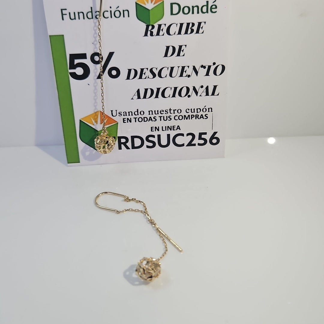 BROQUELES ORO 14K 1.6 (NUEVO)