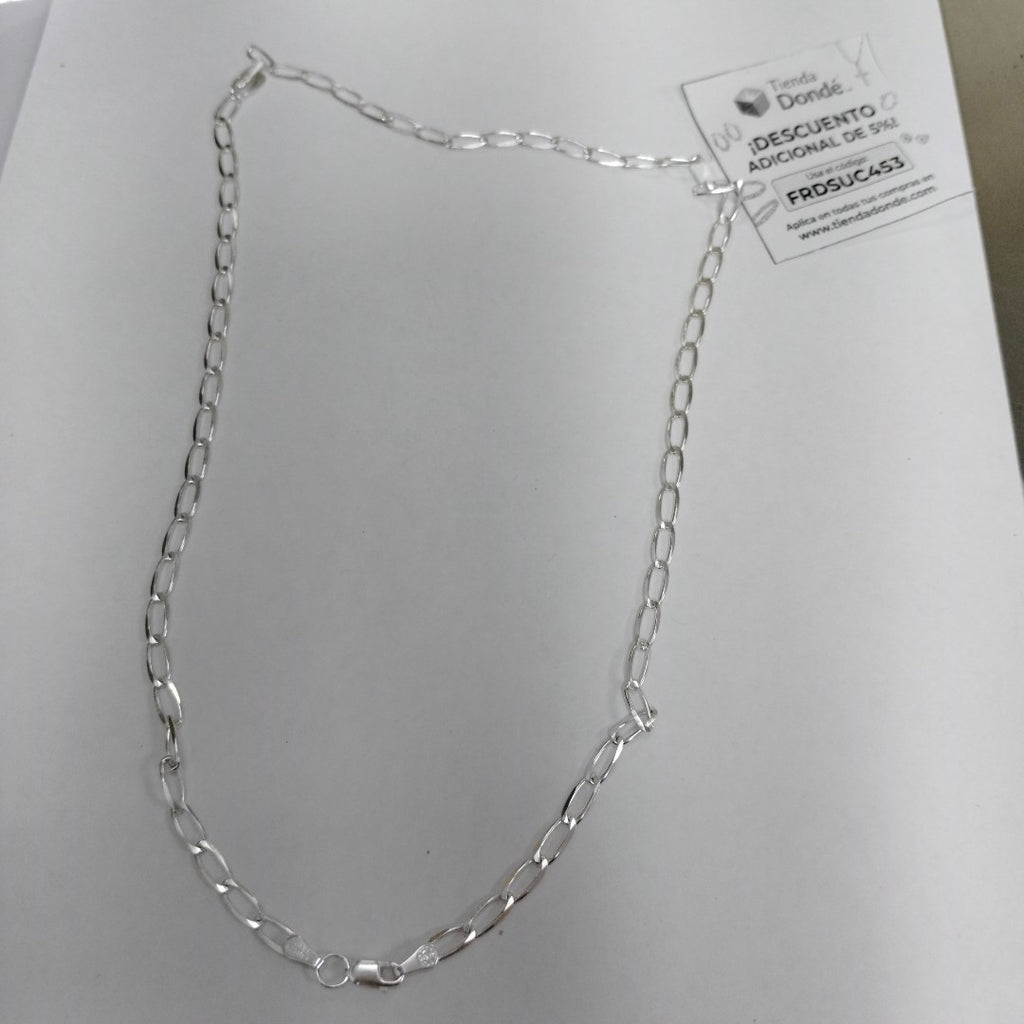 CADENA TEJIDO ESLABONES PLATA .925 55 CM 10.1 GR (NUEVO)