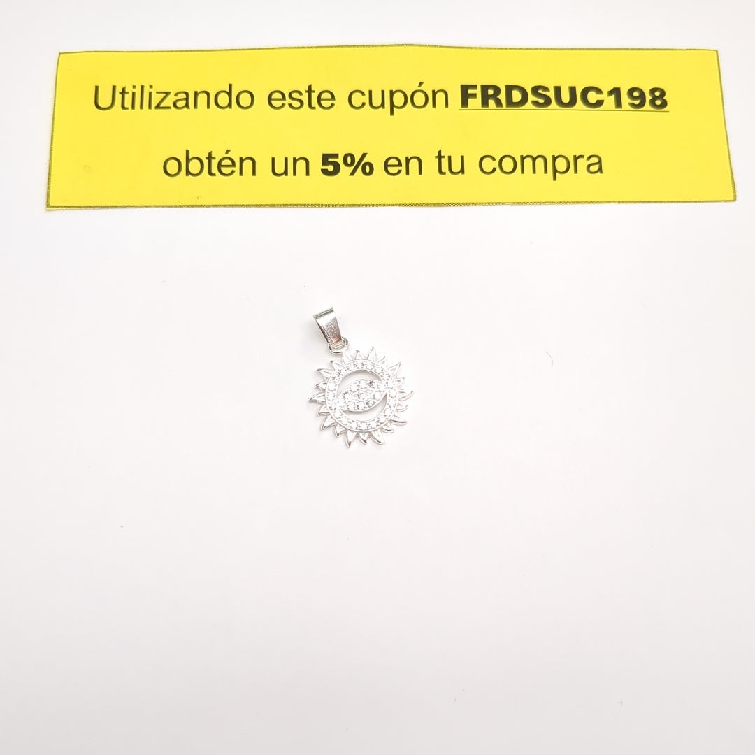 DIJE OJO MAGICO CON CIRCONIAS PLATA .925 2 GR (NUEVO)