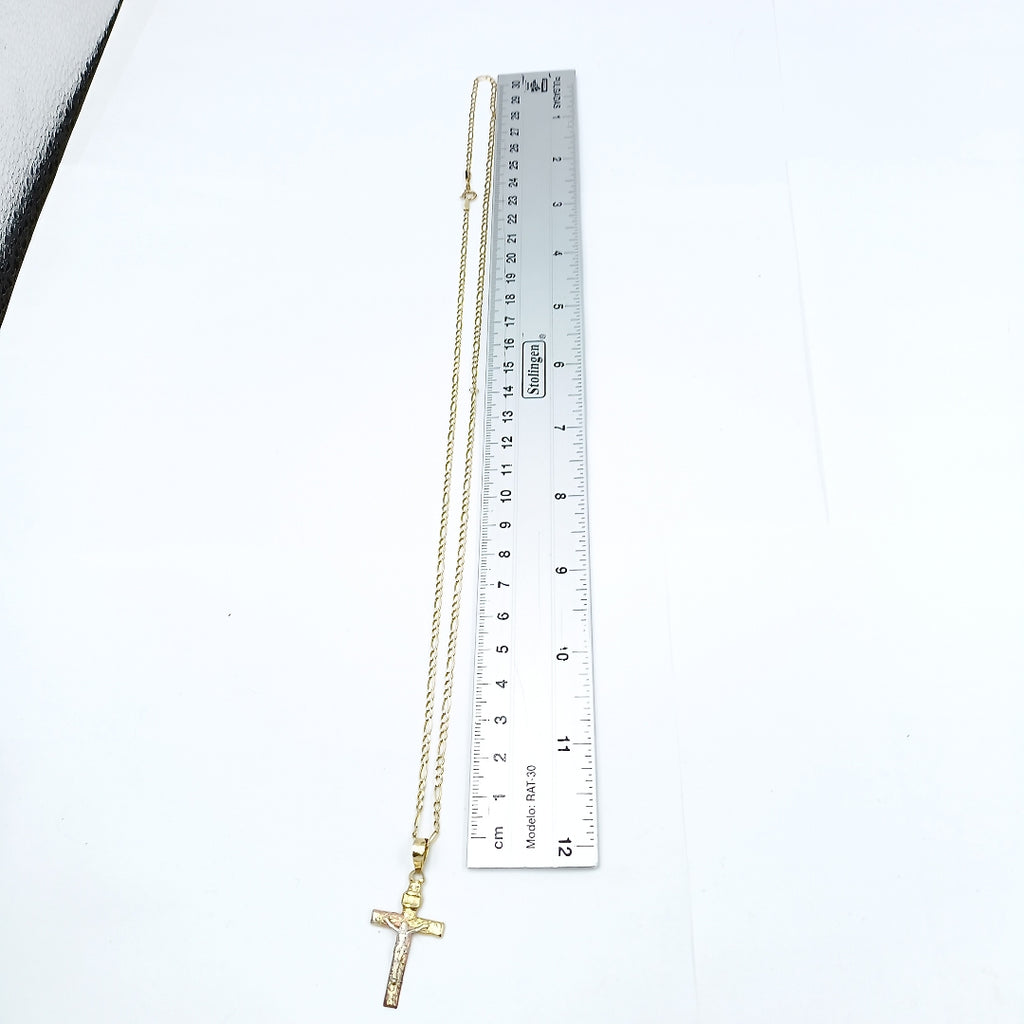 CADENA, CRUCIFIJO ORO 10 K 3.7 GRMS (SEMINUEVO)