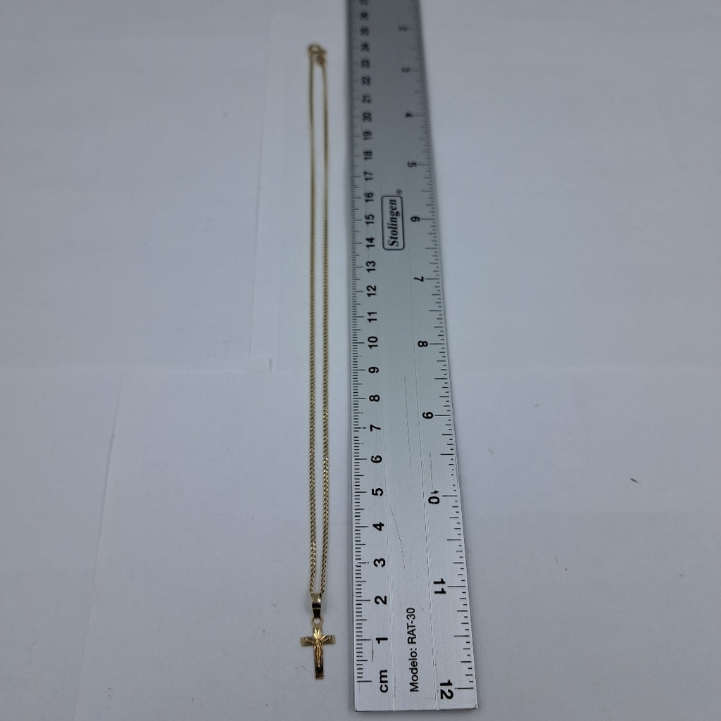 CADENA, CRUCIFIJO ORO 10 K 2.4 GRMS (SEMINUEVO)