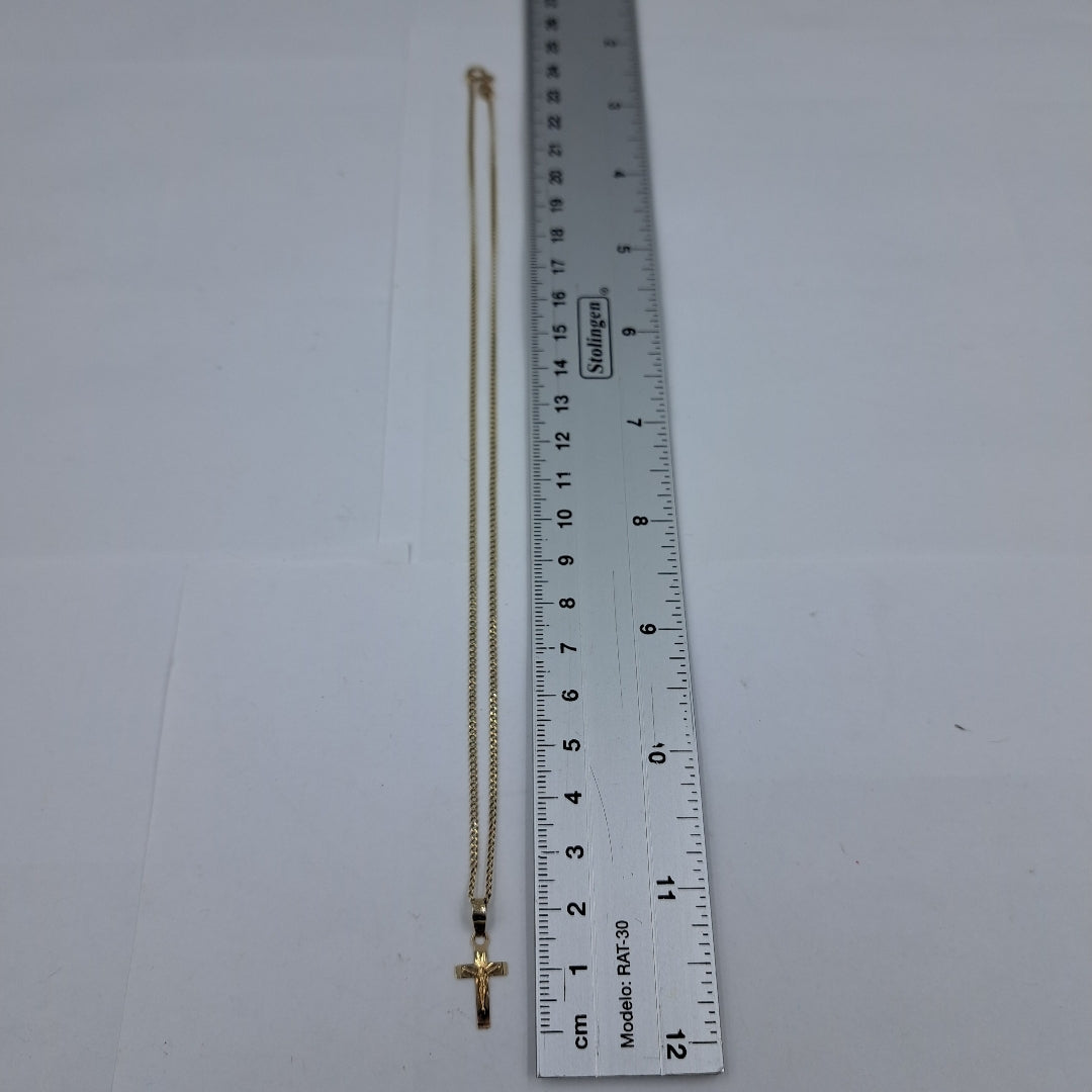 CADENA, CRUCIFIJO ORO 10 K 2.4 GRMS (SEMINUEVO)