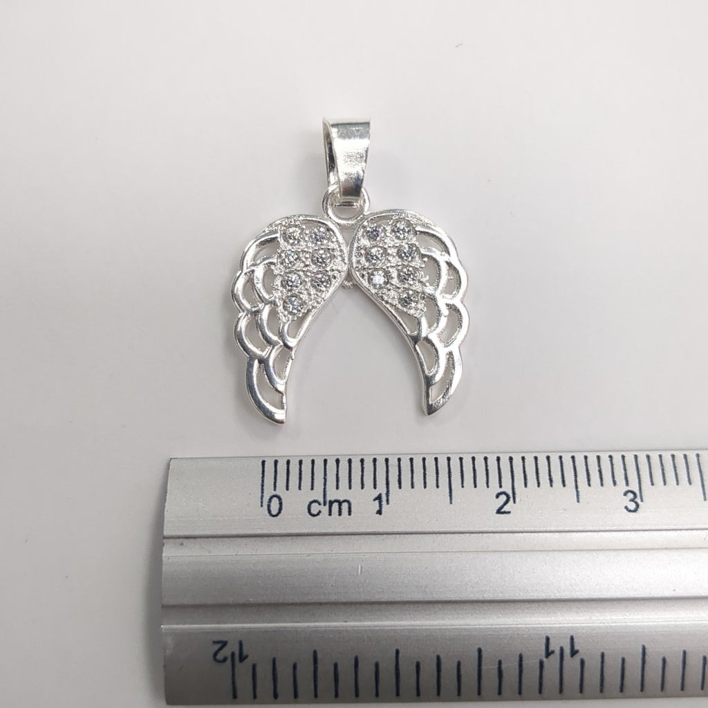 DIJE ALAS C/CIRCONIAS PLATA .925 2.3 GR (NUEVO)