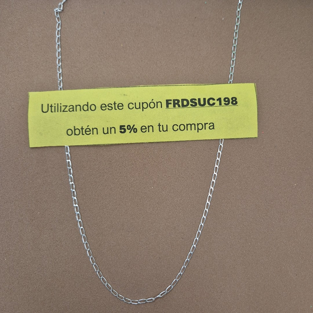 CADENA TEJIDO ESLABONES PLATA .925 50 CM 2.7 GR (NUEVO)