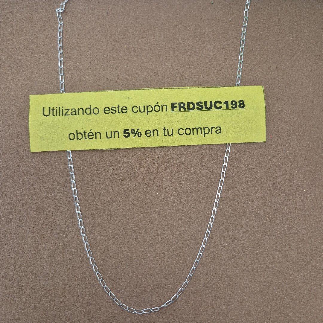 CADENA TEJIDO ESLABONES PLATA .925 50 CM 2.7 GR (NUEVO)