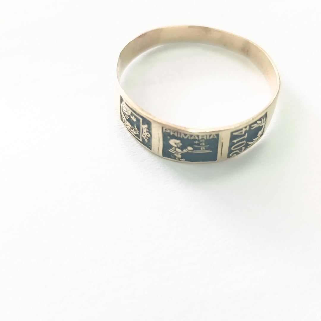 ANILLO DE GRADUACIÓN ORO 8 K 1,30 GRMS (SEMINUEVO)