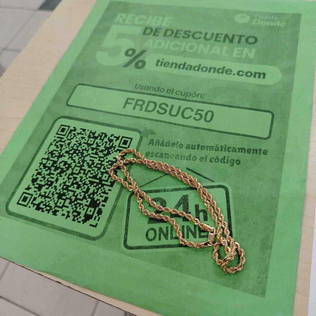 CADENA ORO 14 K 6.3 GRMS (SEMINUEVO)