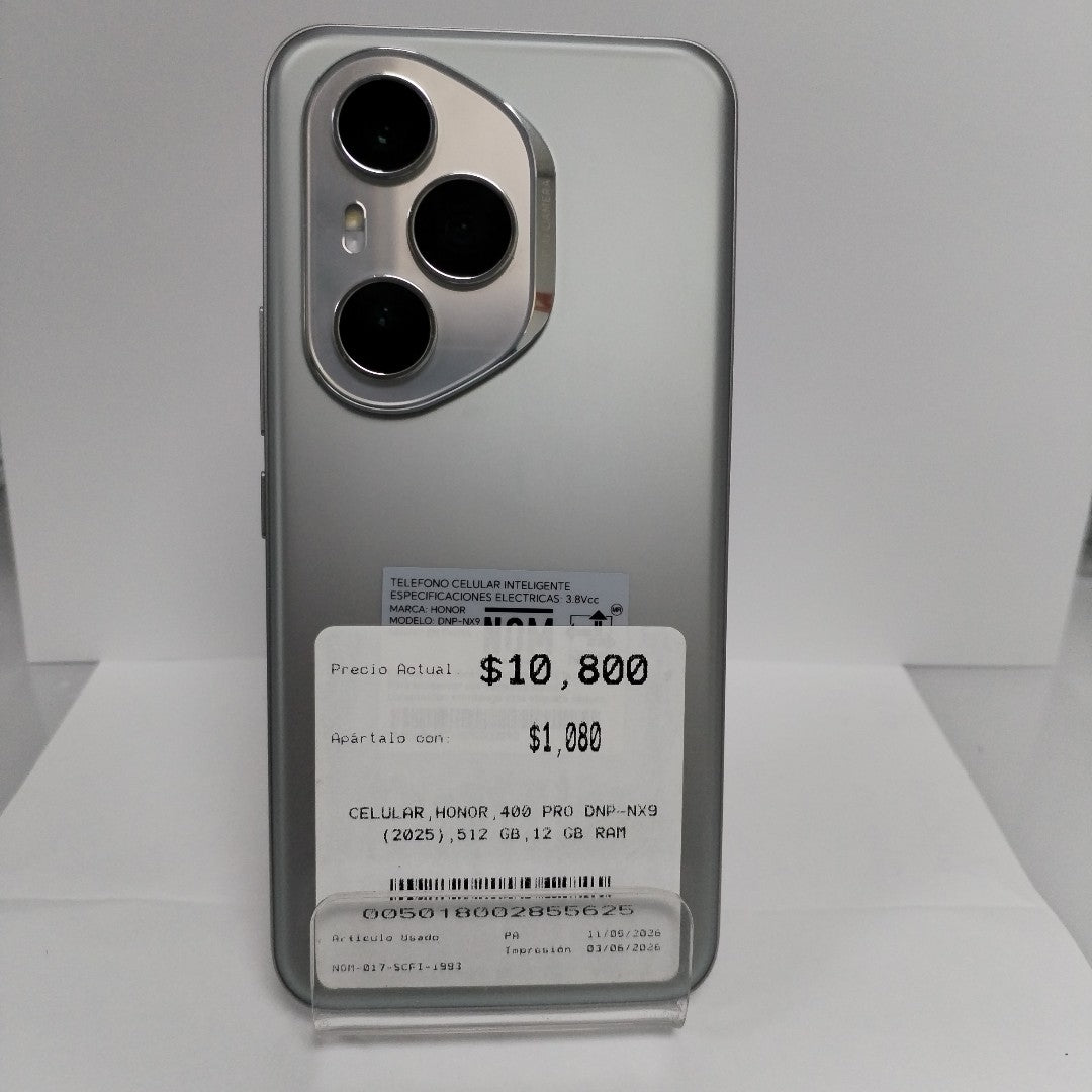 CELULAR HONOR 400 PRO DNP-NX9 (2025) 512 GB 12 GB RAM (SEMINUEVO)