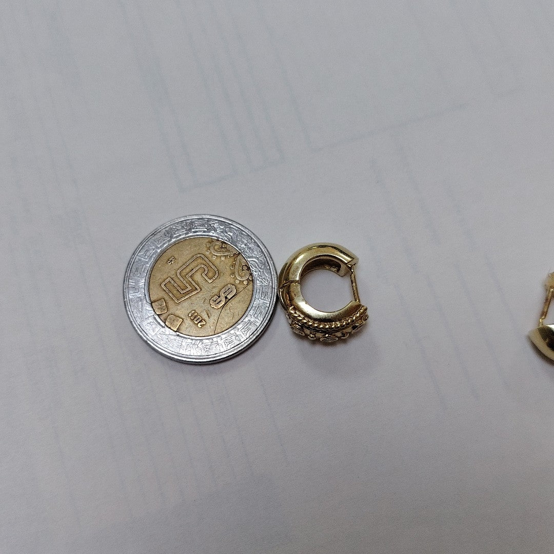 ARETES PAR ORO 18 K 10,00 GRMS (SEMINUEVO)