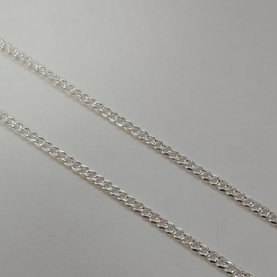 CADENA BARBADA PLATA .925 50 CM 7.02 GR (NUEVO)