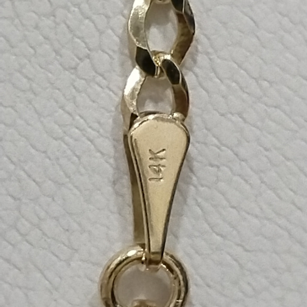 CADENAS TEJIDO BARBADA ORO 14K 60 CM 5.4 GR (NUEVO)