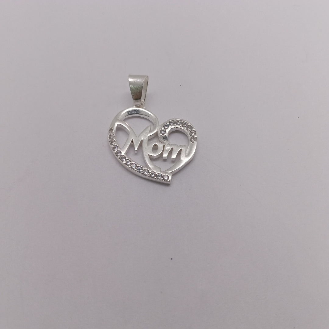 DIJE CORAZON C/CIRCONIAS PLATA .925 3.1 GR (NUEVO)