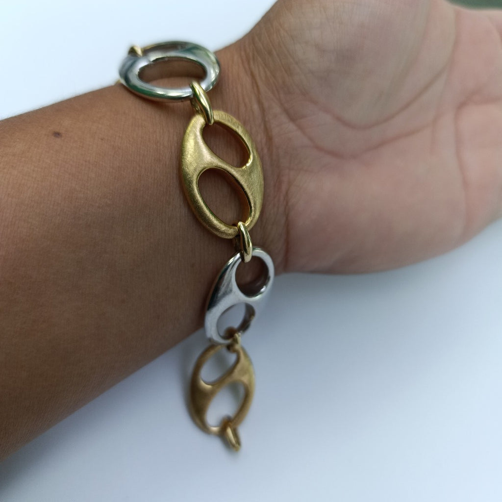 PULSERA ORO COMBINADO 14 K 15,50 GRMS (SEMINUEVO)