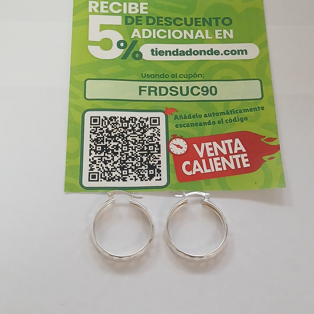 ARETES ARRACADAS FACETADAS PLATA .925 2.5 GR (NUEVO)