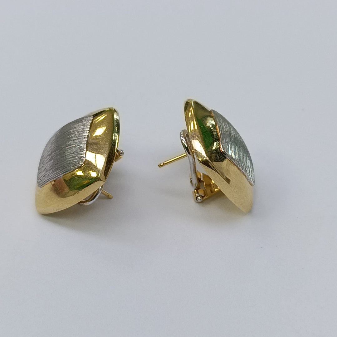 ARETES PAR ORO COMBINADO 14 K 13,50 GRMS (SEMINUEVO)