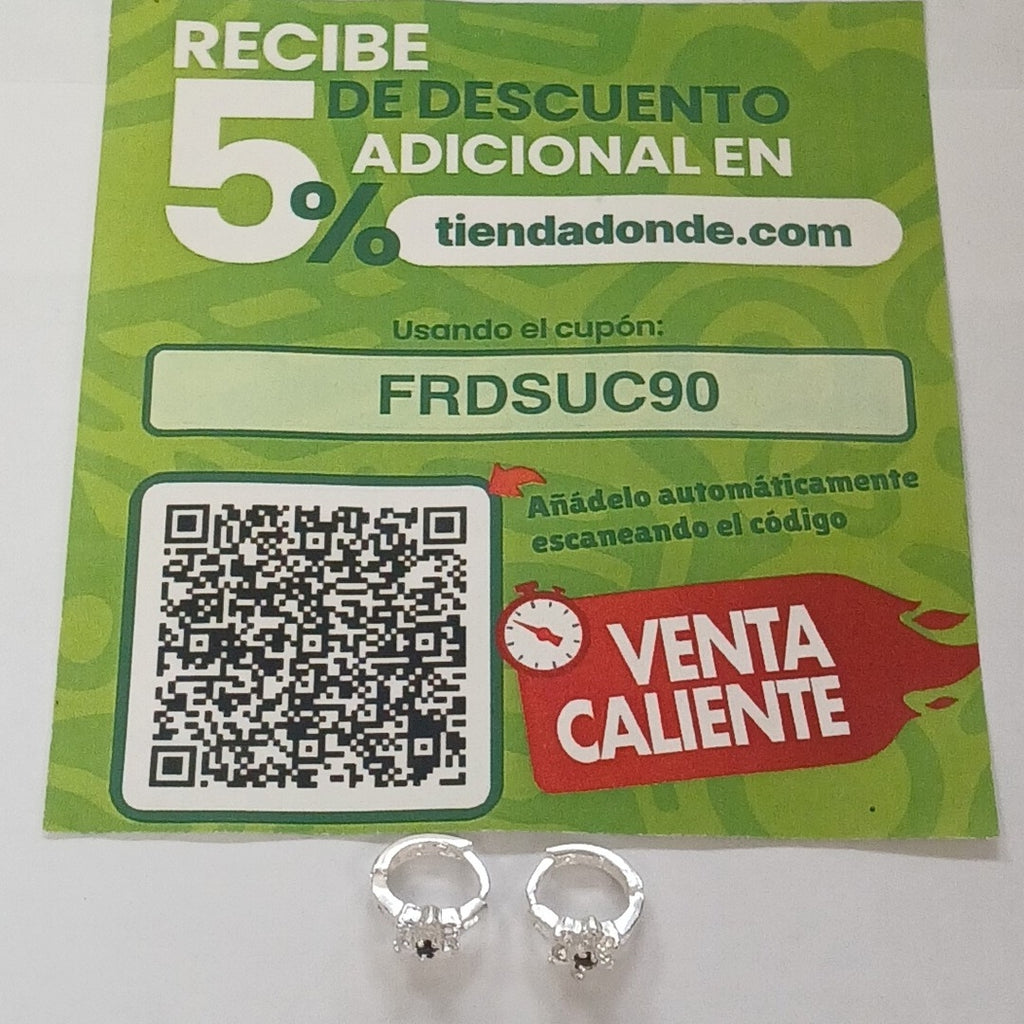 ARRACADAS C/CIRCONIAS PLATA .925 1.6 GR (NUEVO)