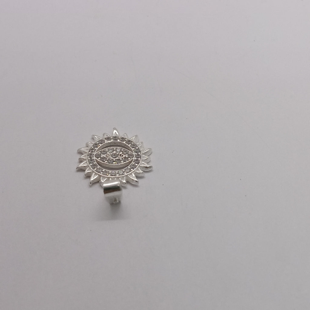DIJE OJO MAGICO CON CIRCONIAS PLATA .925 1.9 GR (NUEVO)