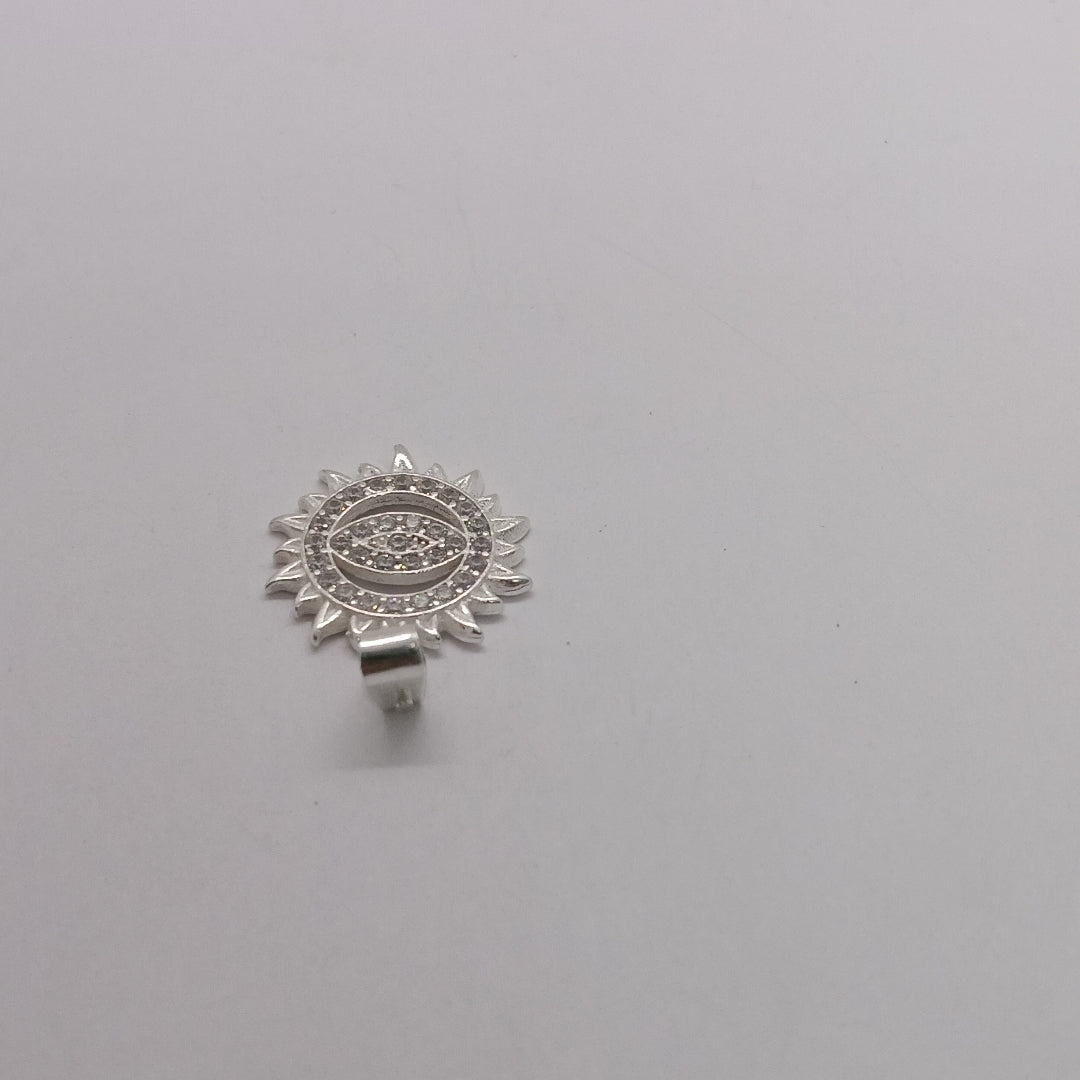 DIJE OJO MAGICO CON CIRCONIAS PLATA .925 1.9 GR (NUEVO)