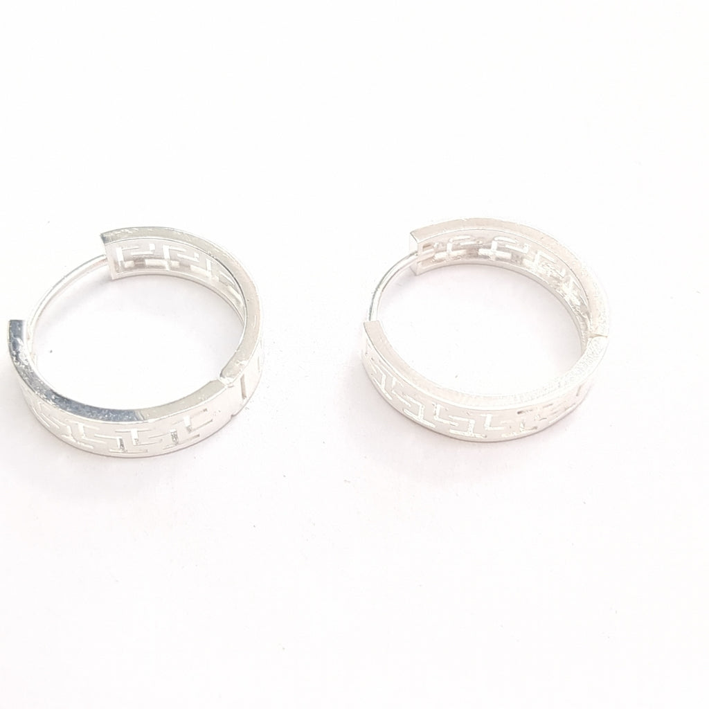 ARETES ARRACADAS GRECAS PLATA .925 4.23 GR (NUEVO)