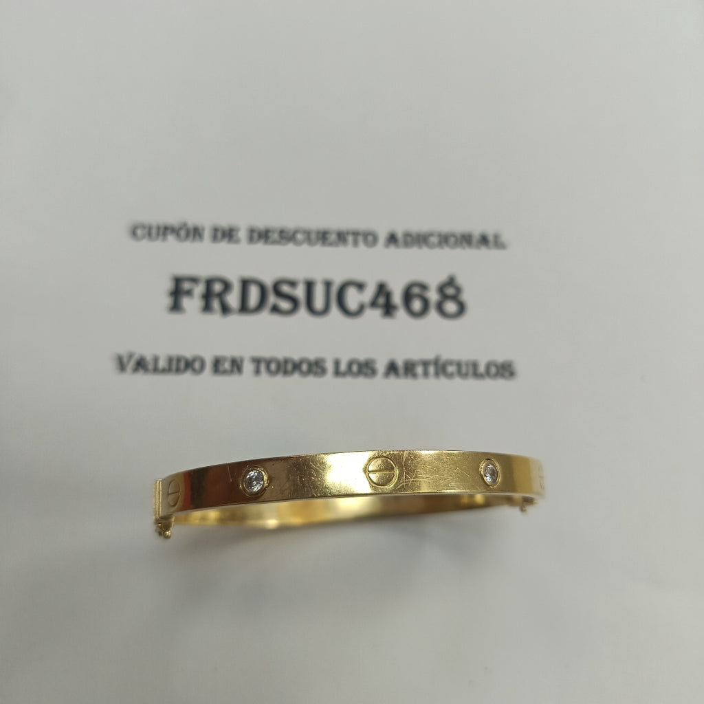 PULSERA RIGIDA ORO 14 K 9,80 GRMS (SEMINUEVO)