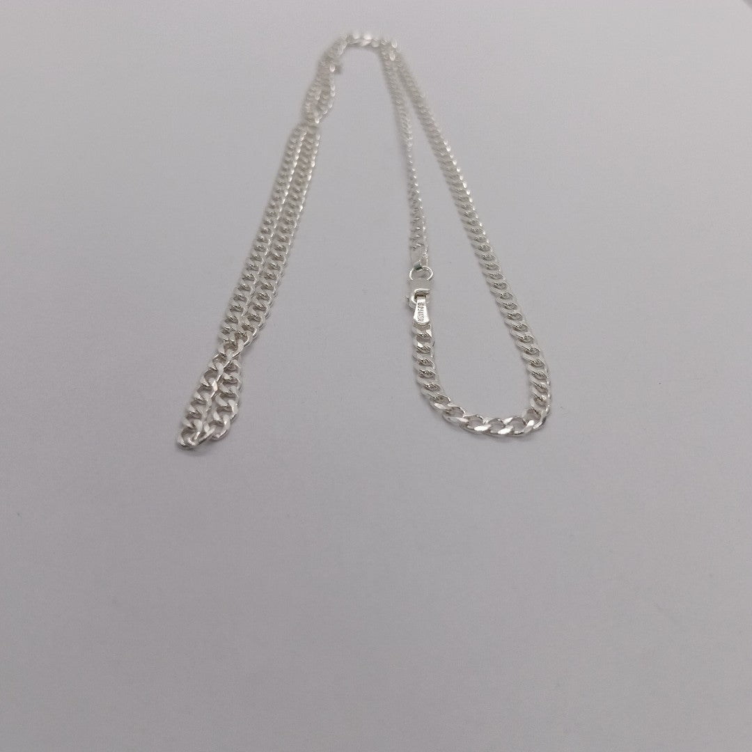 CADENA BARBADA PLATA .925 60 CM 9.22 GR (NUEVO)