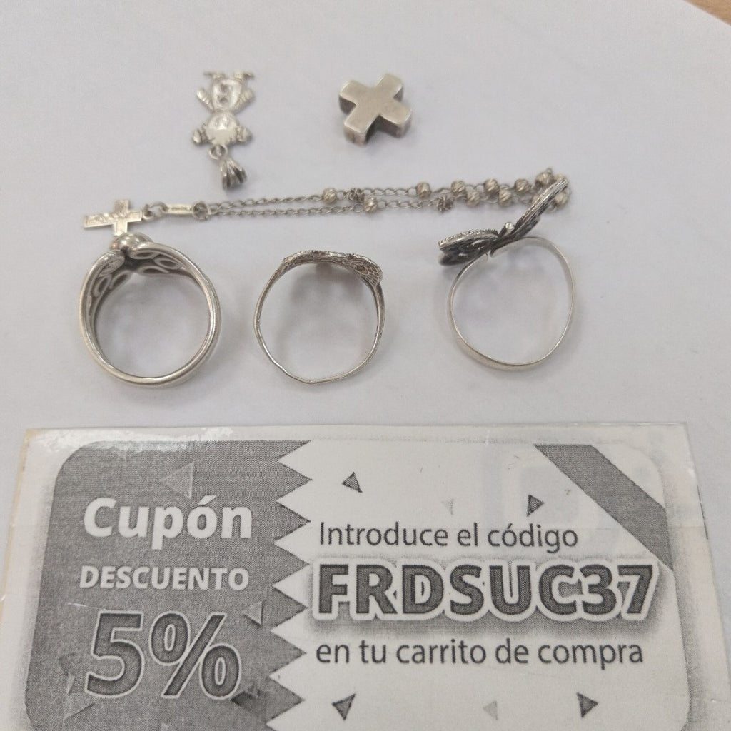 ANILLITO, DIJE, PULSERA PLATA 18.7 GRMS (SEMINUEVO)