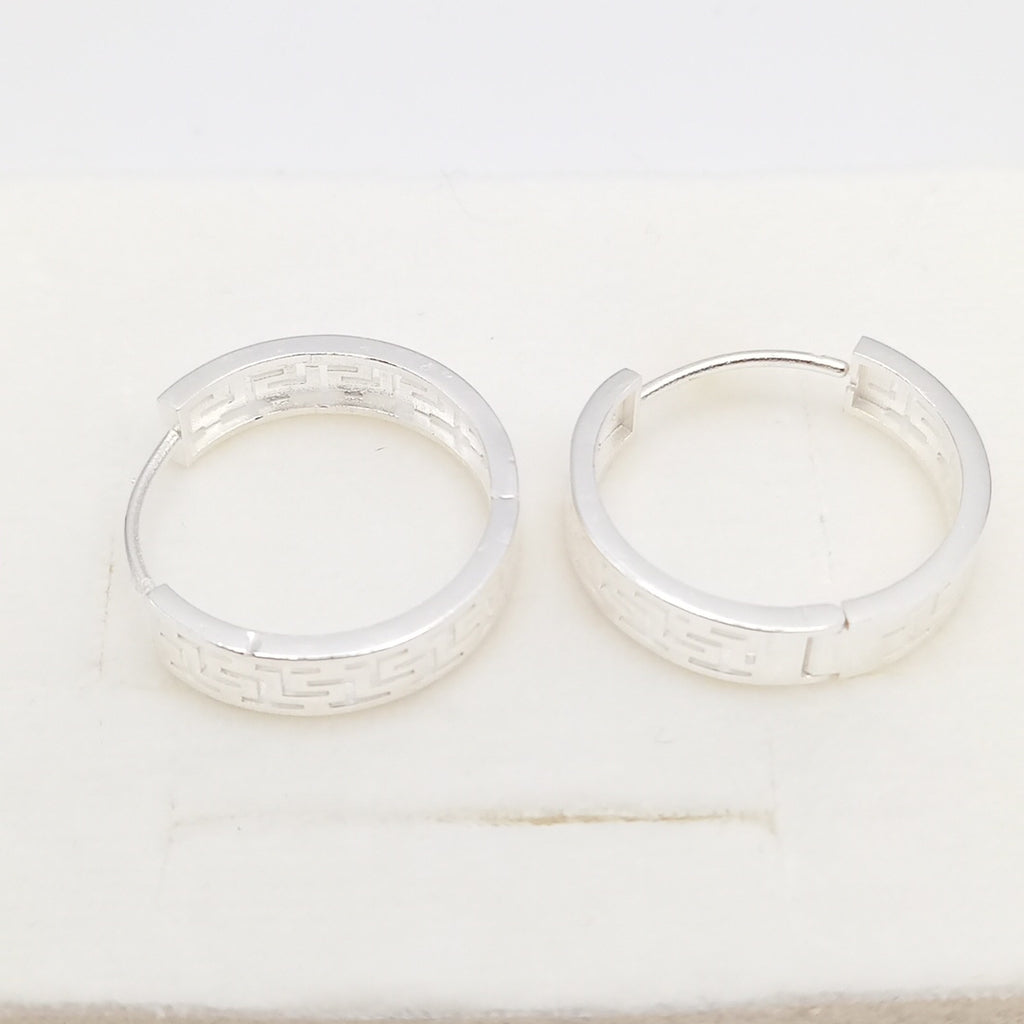 ARETES ARRACADAS GRECAS PLATA .925 4.23 GR (NUEVO)