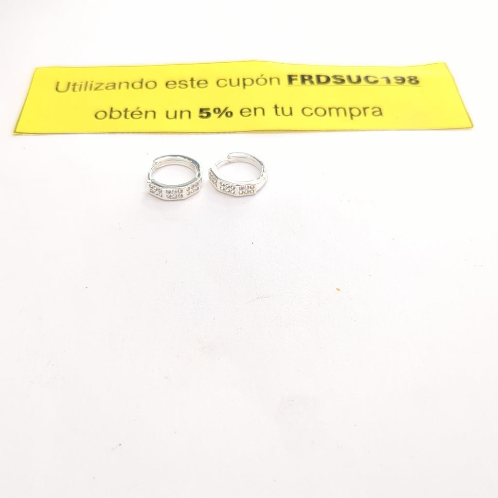 ARRACADAS C/CIRCONIAS PLATA .925 2.5 GR (NUEVO)