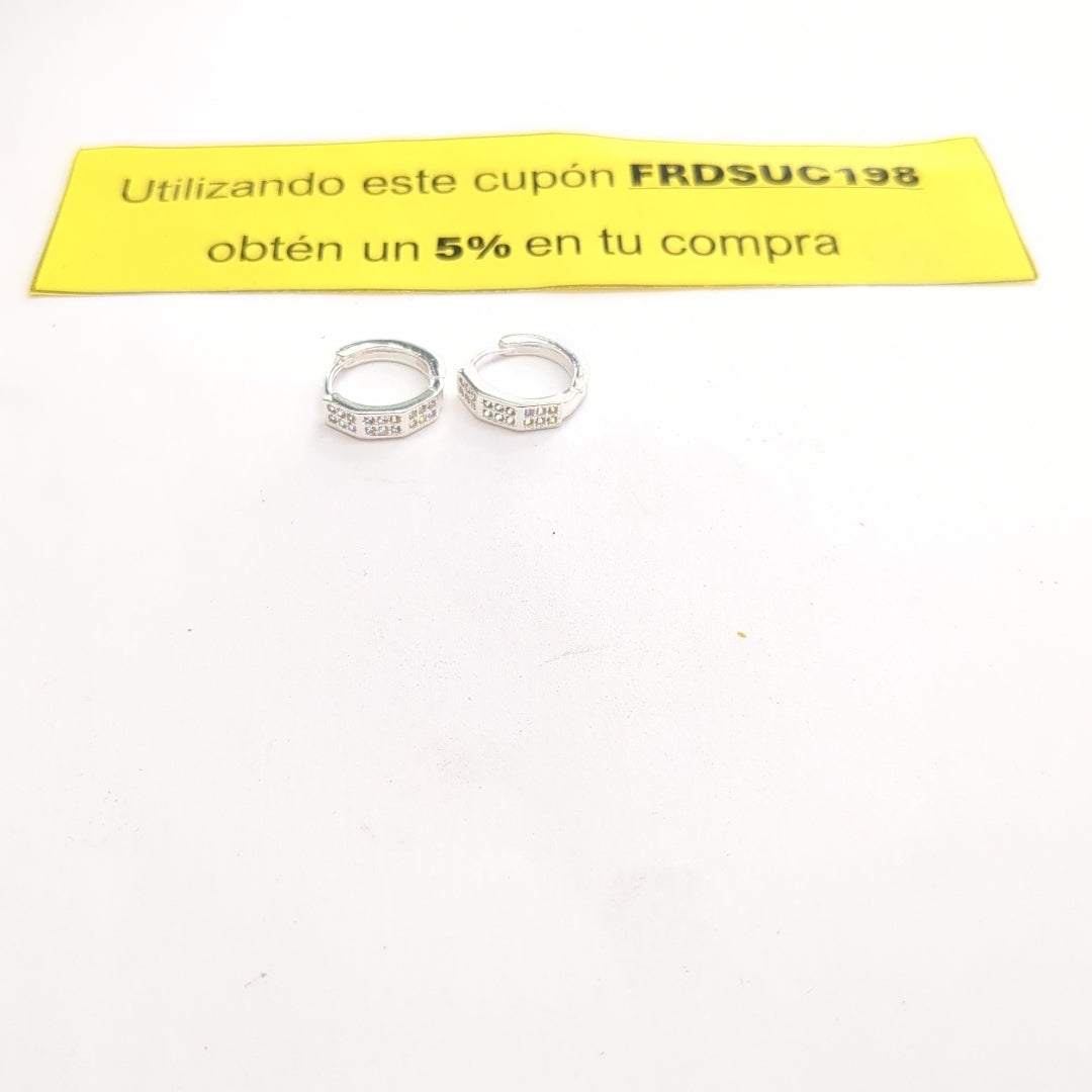 ARRACADAS C/CIRCONIAS PLATA .925 2.5 GR (NUEVO)