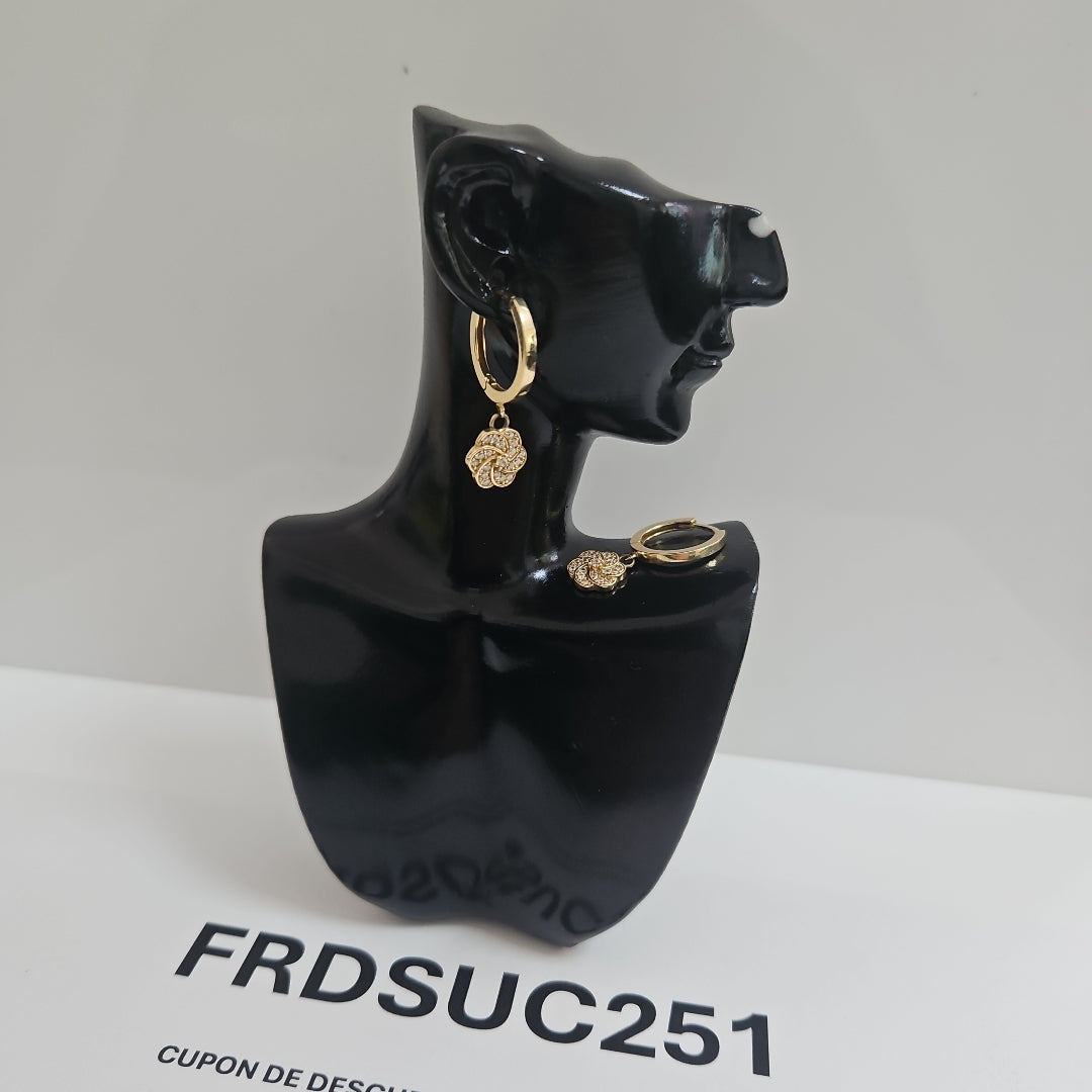 ARRACADAS PAR ORO 14 K 3 GRMS (SEMINUEVO)