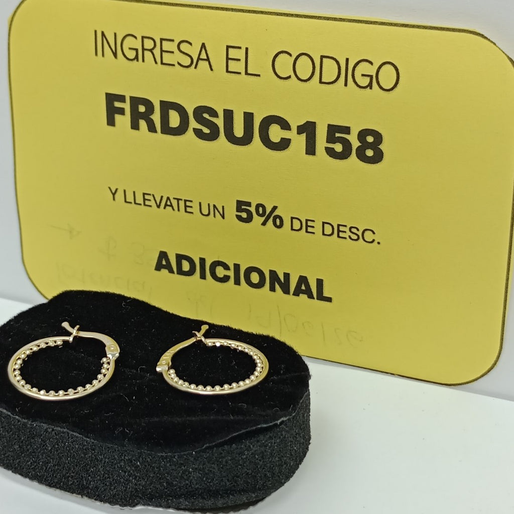 ARRACADAS ORO 14K 1.7 (NUEVO)