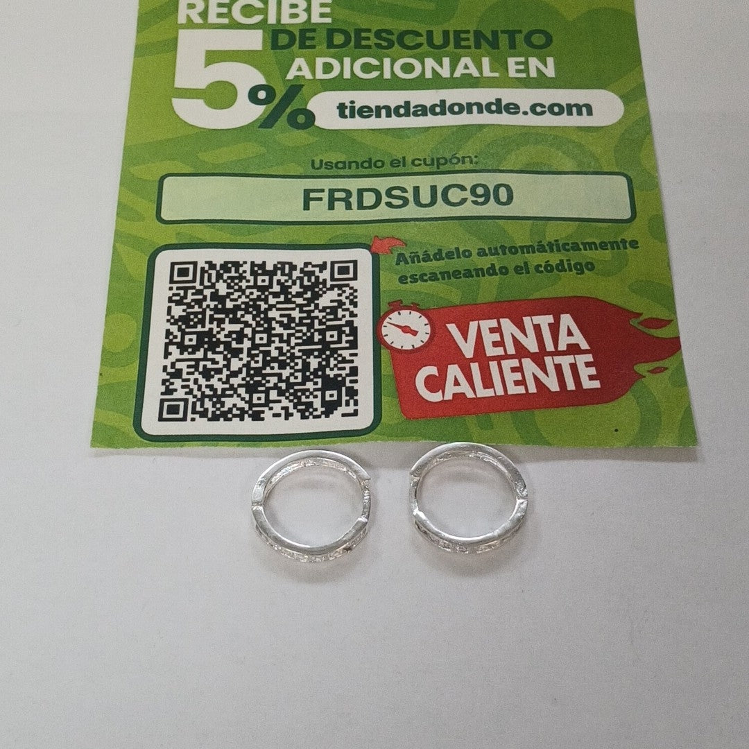 ARRACADAS C/CIRCONIAS PLATA .925 2.1 GR (NUEVO)