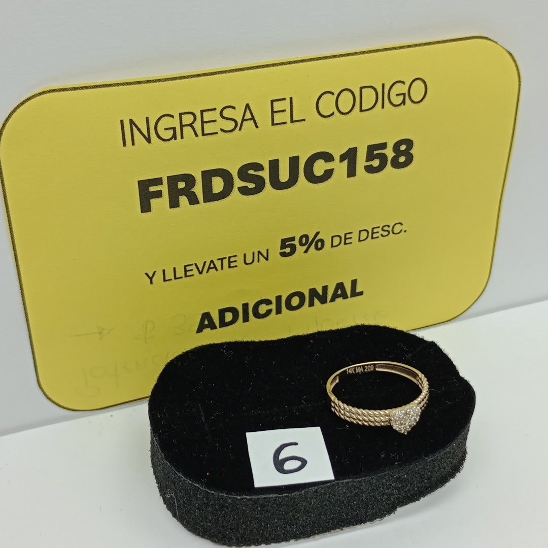 ANILLOS DAMA ORO 14K 1.5 (NUEVO)