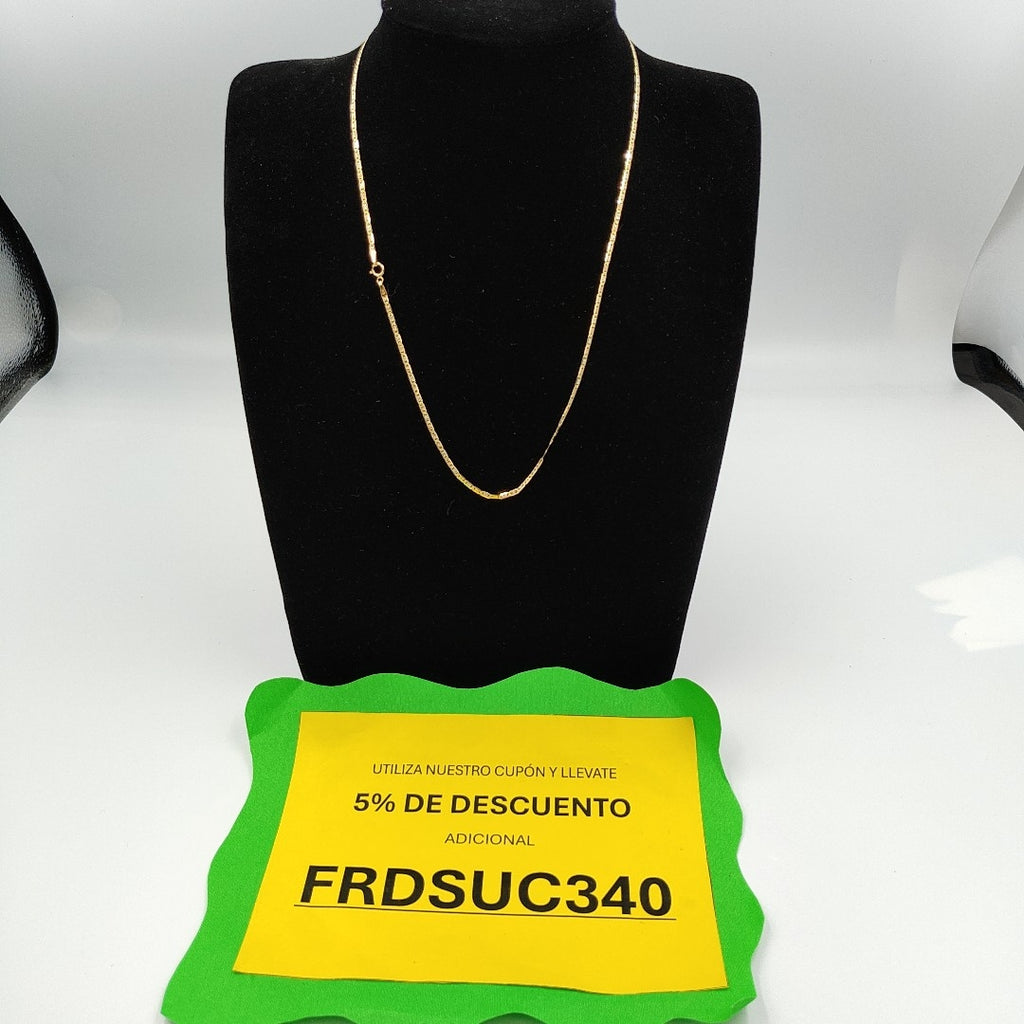 CADENA ORO,ORO COMBINADO 14 K 3,10 GRMS (SEMINUEVO)