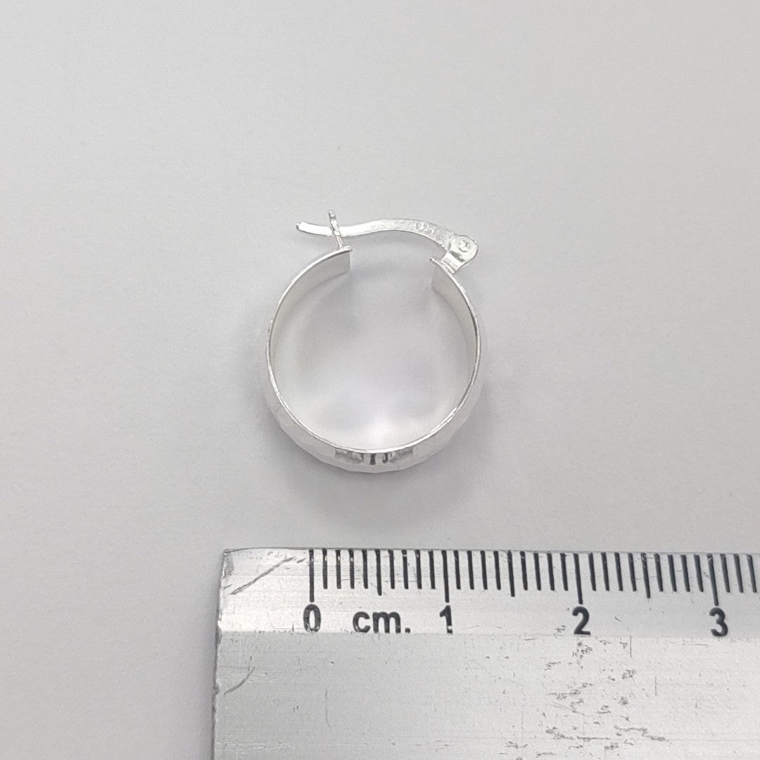 ARETES ARRACADAS FACETADAS PLATA .925 2.8 GR (NUEVO)