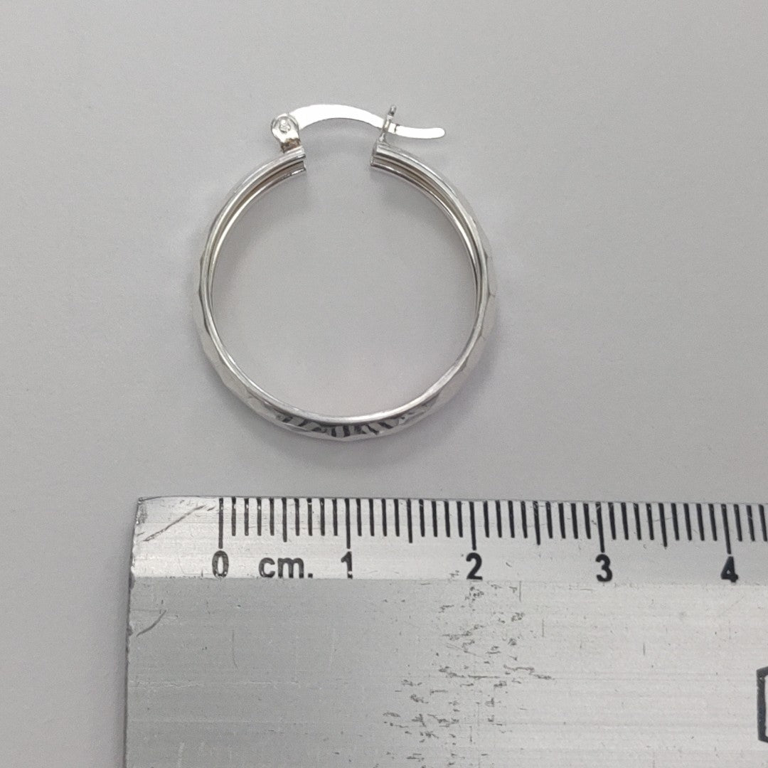 ARETES ARRACADAS FACETADAS PLATA .925 2.5 GR (NUEVO)