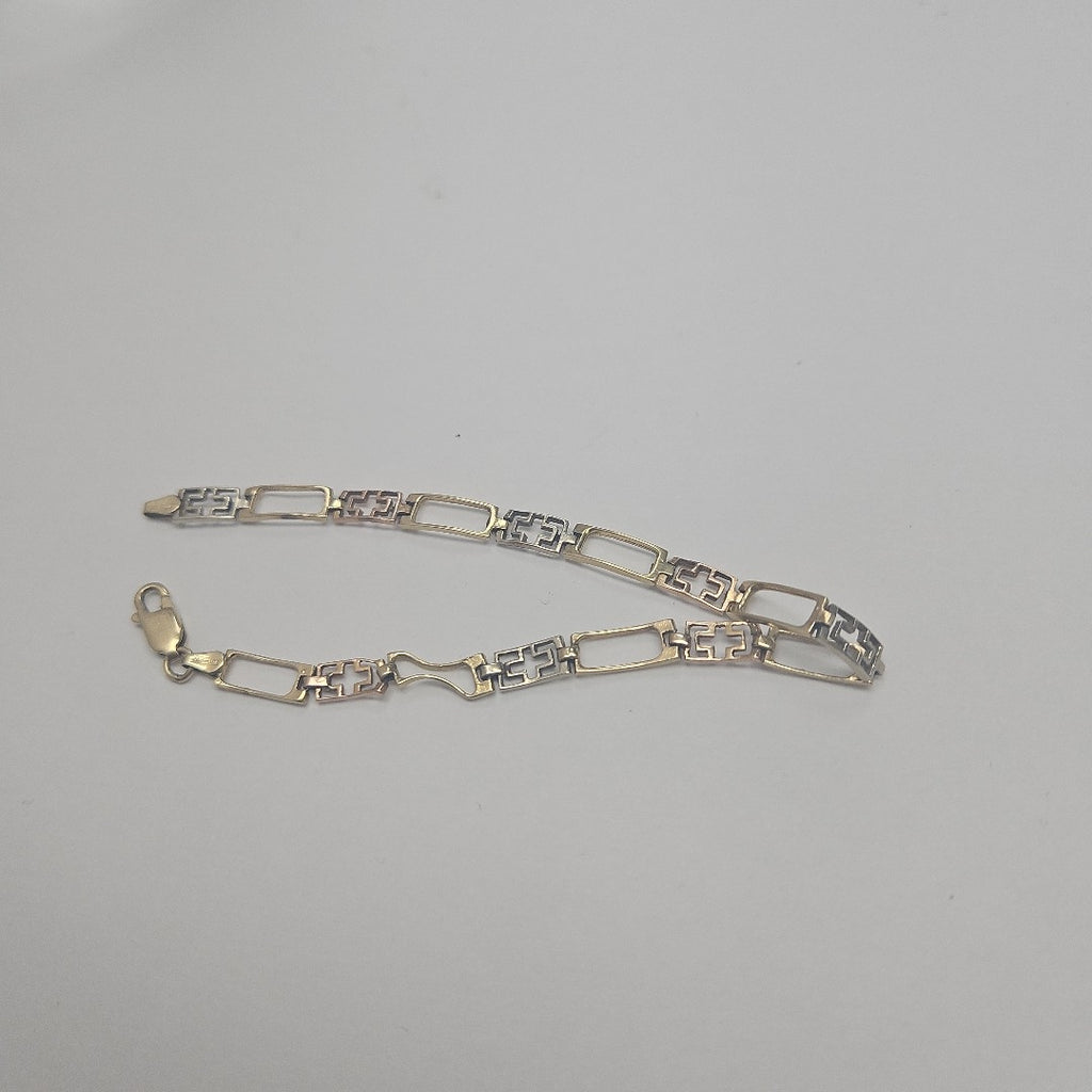 PULSERA ORO COMBINADO 14 K 5.8 GRMS (SEMINUEVO)