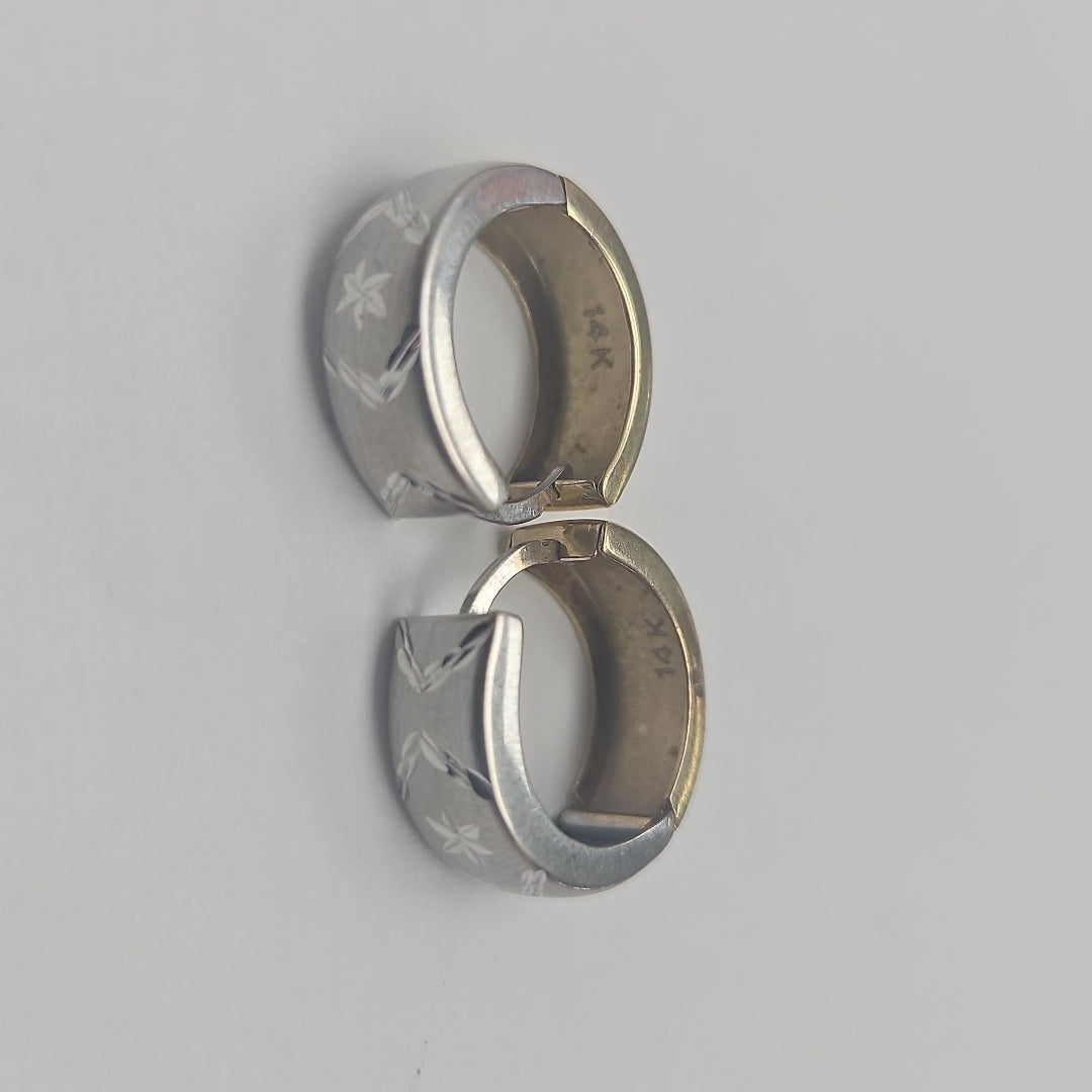 ARRACADAS PAR ORO COMBINADO 14 K 3.2 GRMS (SEMINUEVO)
