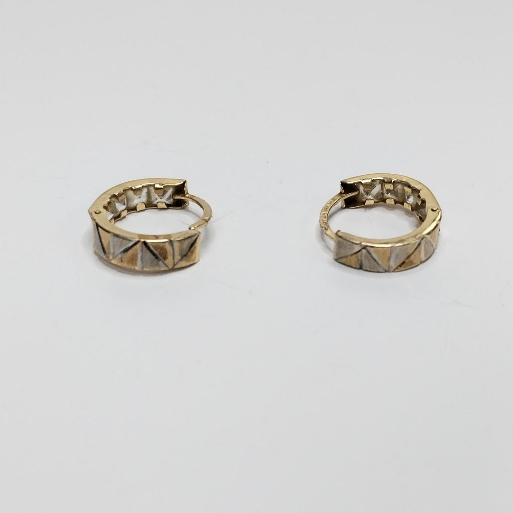 ARETES PAR ORO COMBINADO 14 K 1.5 GRMS (SEMINUEVO)