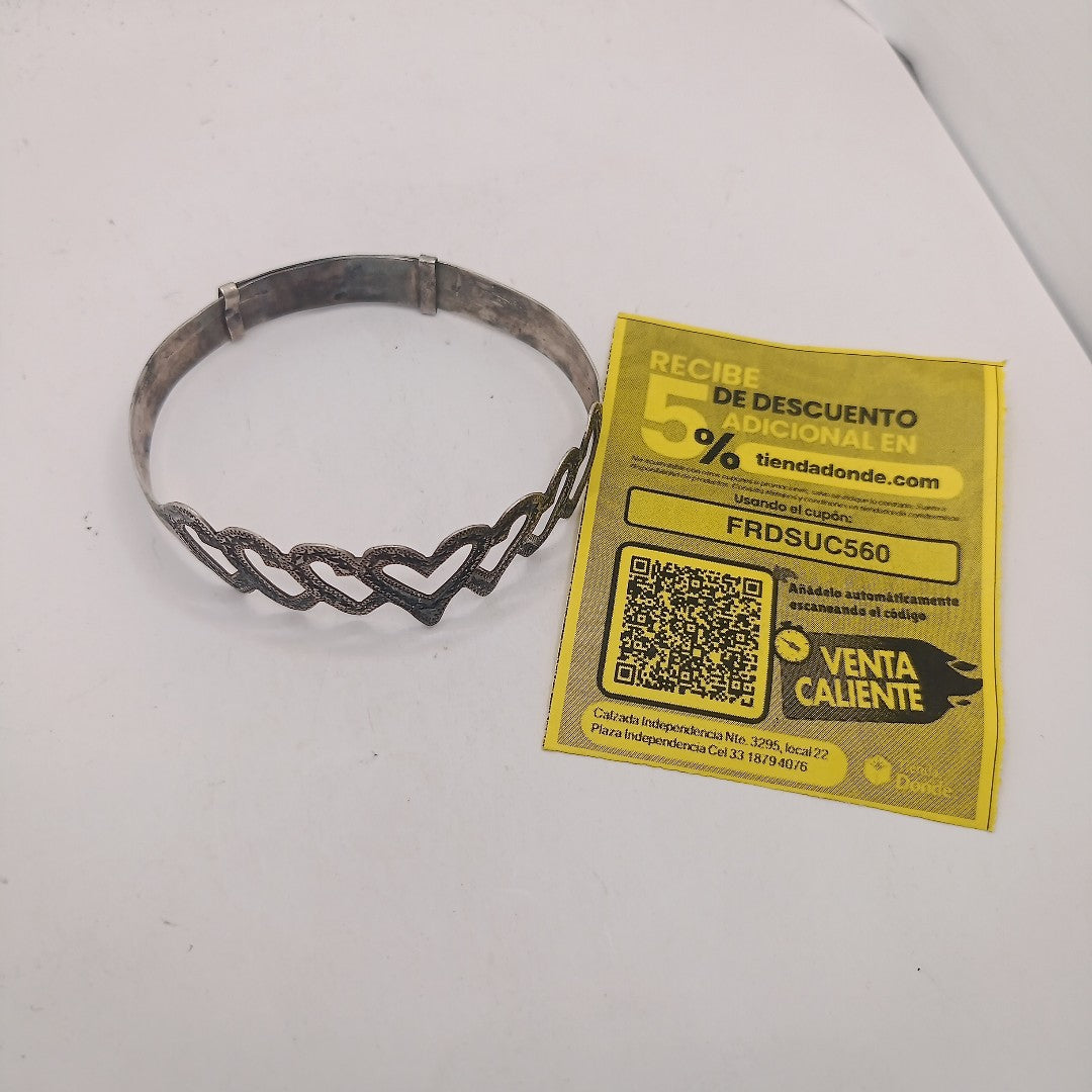PULSERA RIGIDA PLATA 11,80 GRMS (SEMINUEVO)