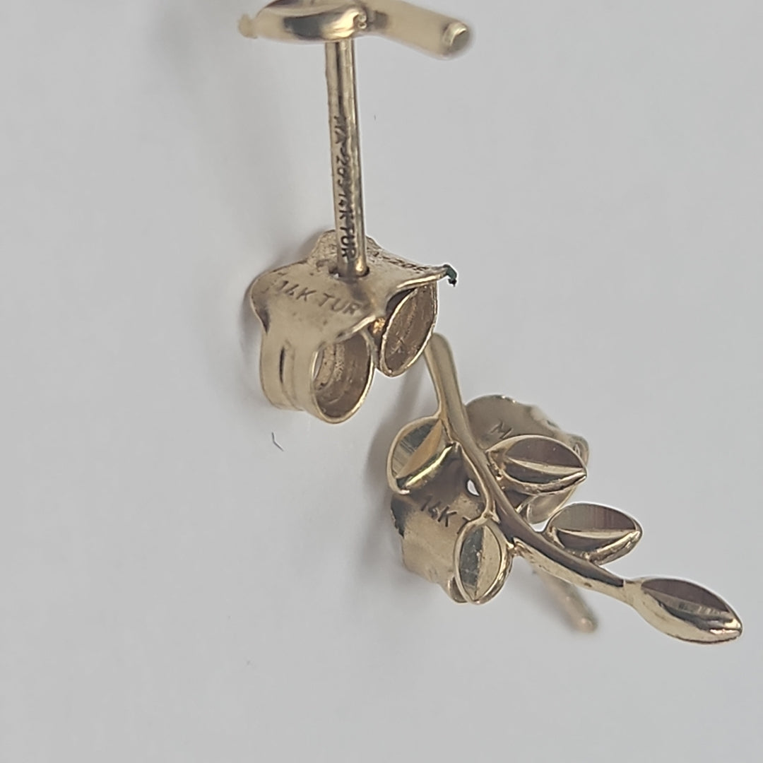 BROQUELES PAR ORO 14 K 1 GRMS (SEMINUEVO)