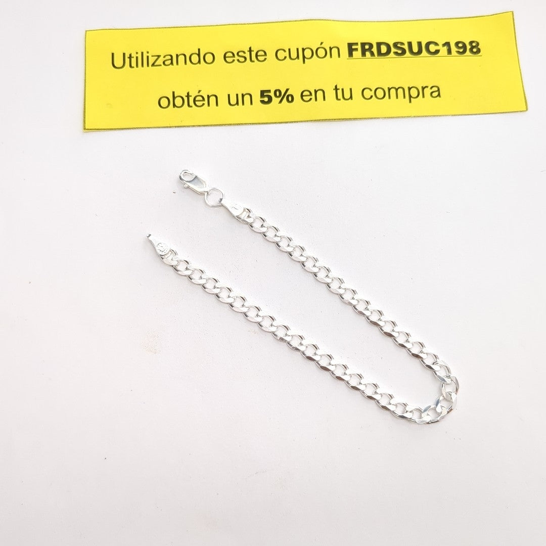 PULSERA BARBADA PLATA .925 18 CM 5.73 GR (NUEVO)