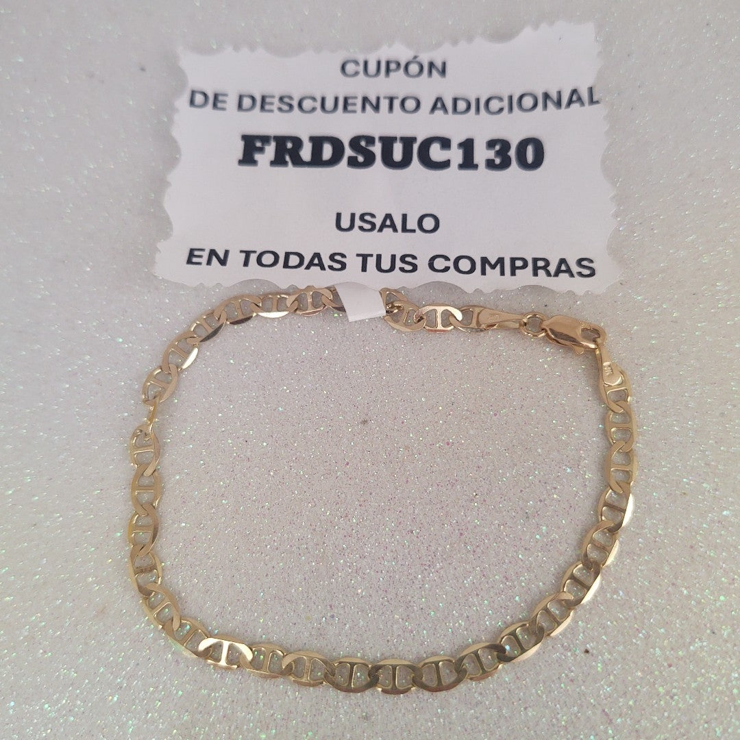 PULSERAS TEJIDO MARINERA ORO 14K 16 CM 2.9 GR (NUEVO)