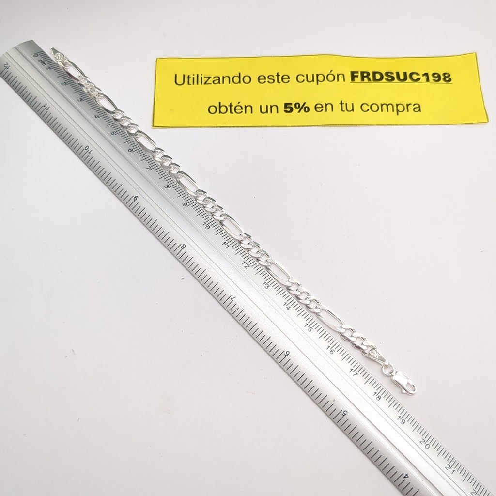 PULSERA 3X1 PLATA .925 18 CM 5.43 GR (NUEVO)