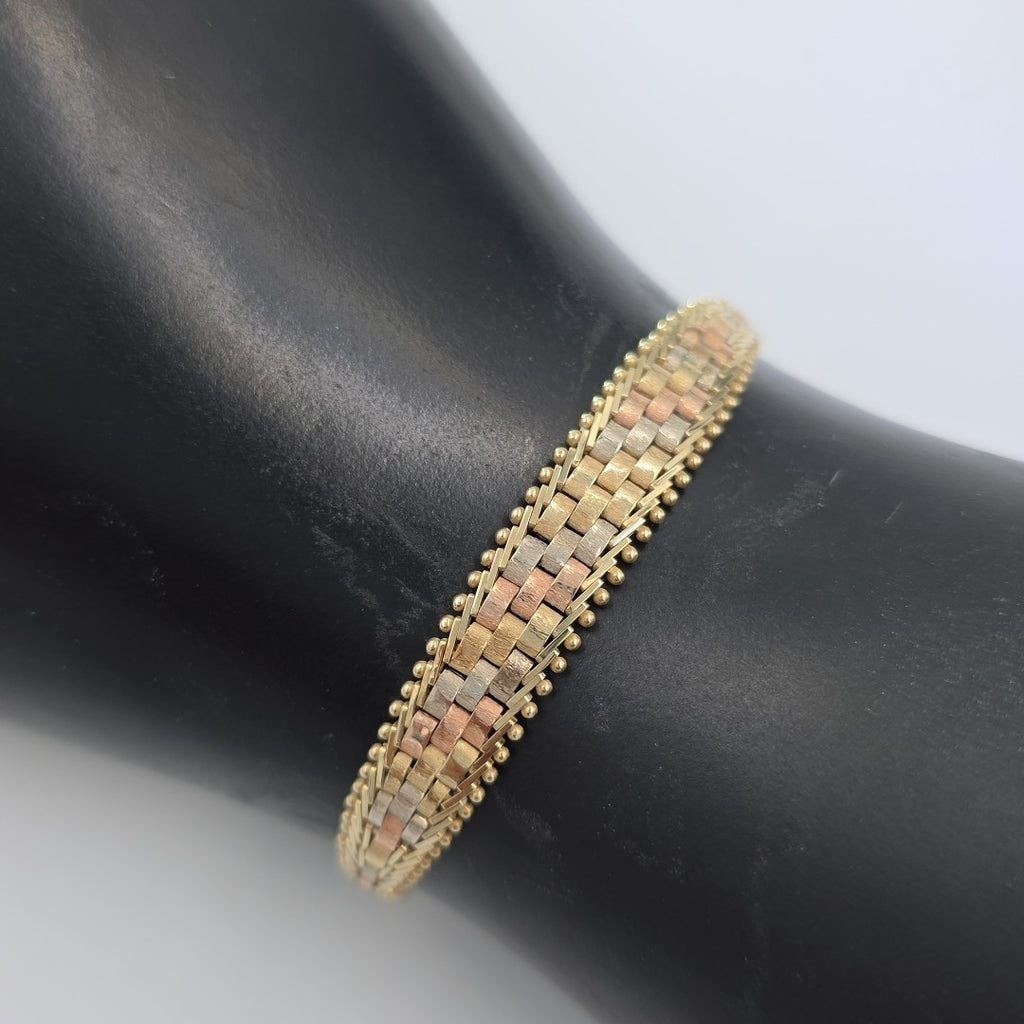 PULSERA ORO, ORO COMBINADO 10 K 7.4 GRMS (SEMINUEVO)