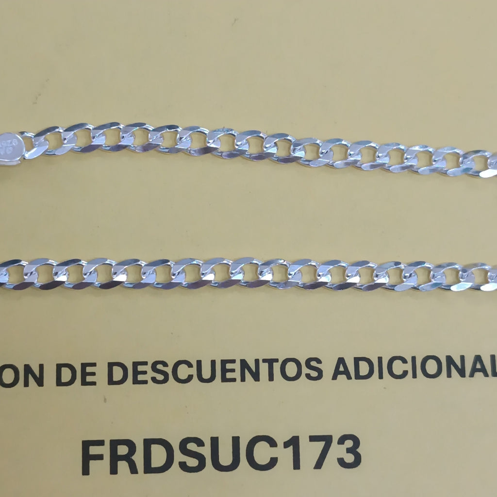 PULSERA BARBADA PLATA .925 21 CM 4.3 GR (NUEVO)