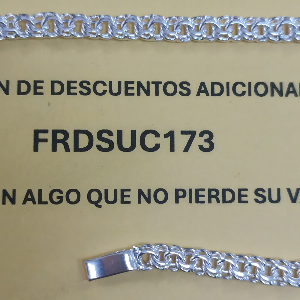 PULSERA TEJIDO CHINO PLATA .925 18 CM 8.4 GR (NUEVO)