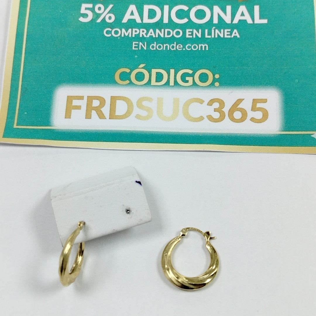 ARRACADAS PAR ORO 14 K 1.9 GRMS (SEMINUEVO)