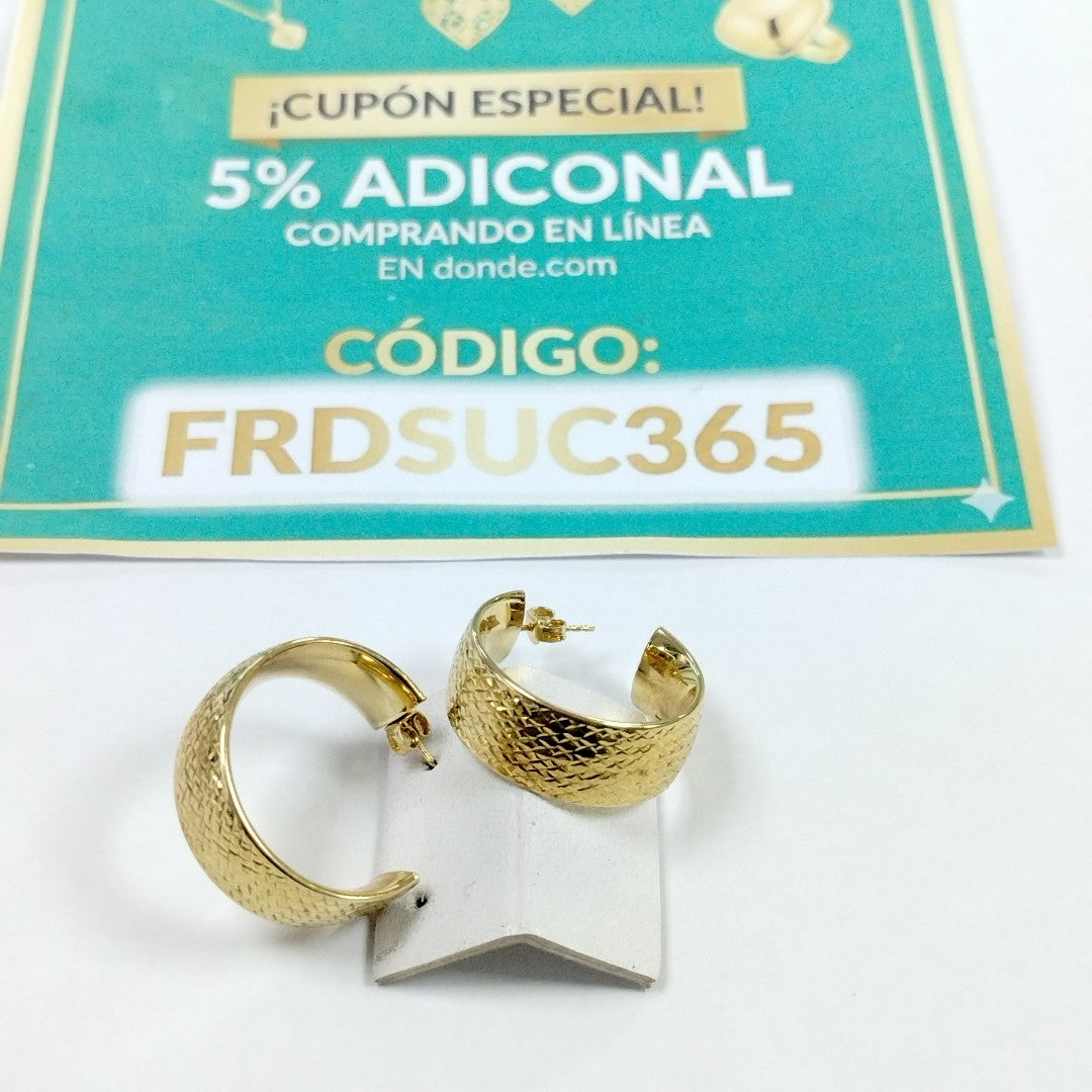 BROQUELES PAR ORO 14 K 4.9 GRMS (SEMINUEVO)